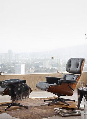 伊姆斯躺椅欧式单伊姆斯躺人发闲椅豪Eames旋转懒华人午睡休家用