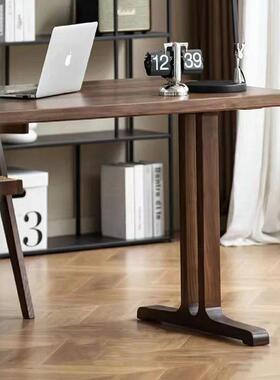 现代简约实木大书桌写字台家用去客厅化学习办公长桌工作电脑RZP