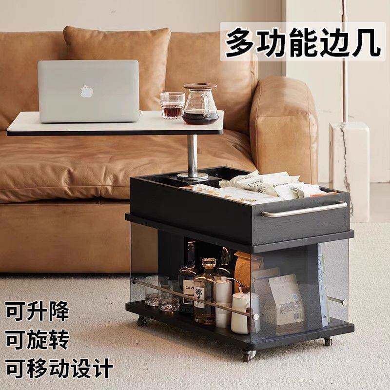 实木几茶叠多功能小桌子小户折型客厅边柜家用可动推985移车沙发