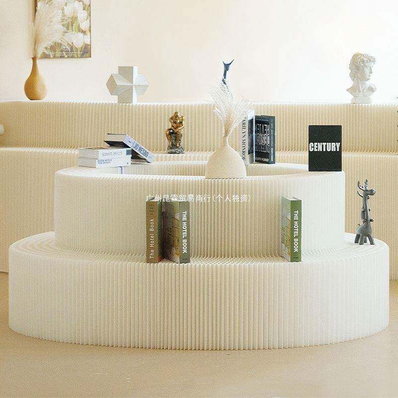 双长条台展示架折叠陈列柜可高低落地式层展10100740展会服装店橱