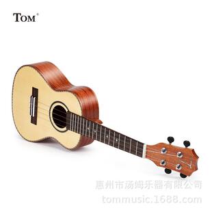 TOMTU丽CTUC-280/280木单板尤克里里初学者乌克丽小吉他云杉ukule
