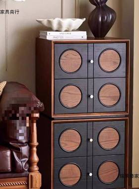 古风斗柜实木斗柜用餐边柜沙发柜边柜家客中厅储物卧FSS室收纳卡