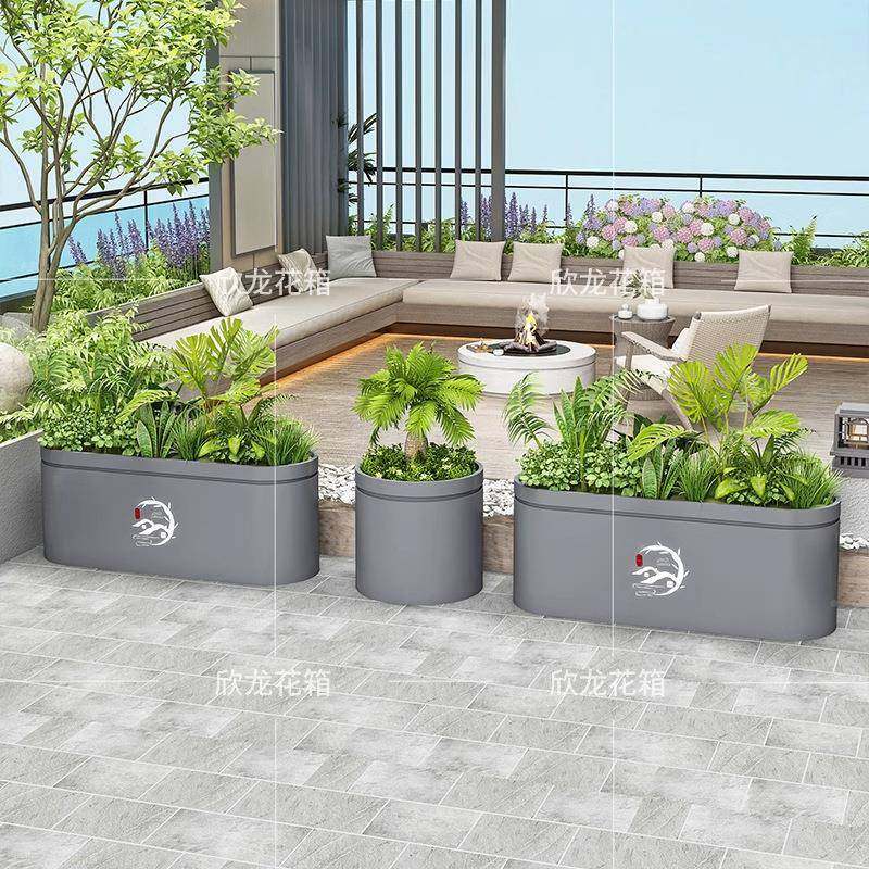 阳台不锈钢花箱异铁花艺坛镀604锌板形池露台花花园别墅庭院组合,商业/办公家具,花坛/花箱,淘宝优惠券,粉丝福利购,淘宝优惠卷