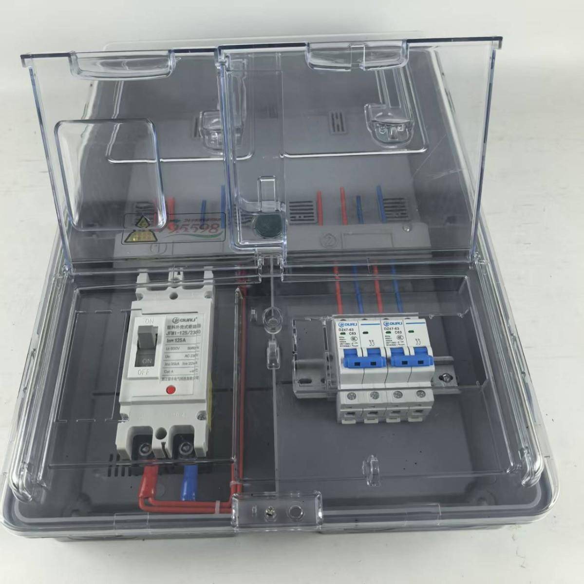 套户单相2户外家用出房防水单相电表箱外成电租箱透明塑料电盒二