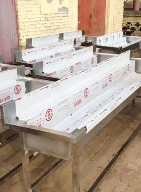 厂家不钢锈洗漱水池学PIK校工地食通池堂商用34不0锈钢单槽水池