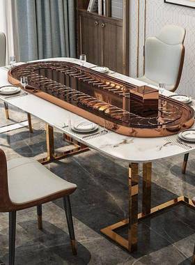 椭圆自传转盘长长31459方形电动动餐桌传送菜带长桌转盘条桌机芯