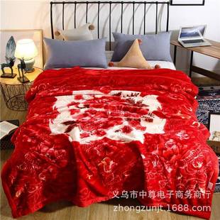毛毯拉舍尔毛毯加厚保毛毯掉盖毯一暖等毛LSE-006.毯层毯子不毛厂