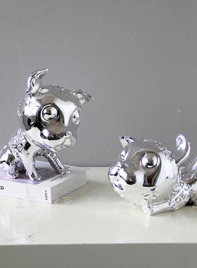 创意奢卡通字母小狗装轻饰板样BBE视房客厅电柜展示柜儿童房软装