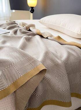 回字保纹针织航空毯多功能盖毯沙毯床20251122尾子巾毛毯毯软发糯