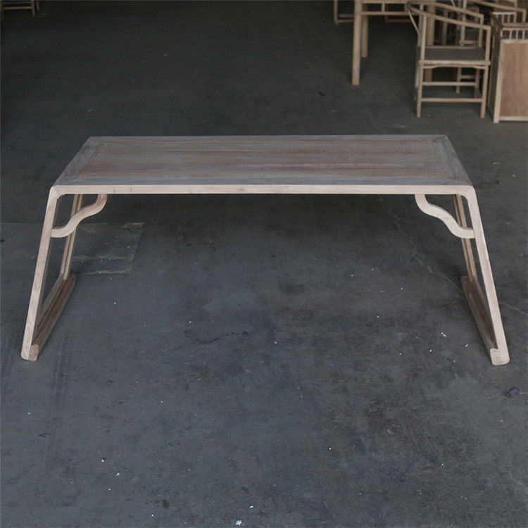 新中式实木画案茶桌琴桌写字书法桌北方榆木白茬白胚明式工厂批发