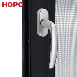 HOPO好博拨叉方轴执手纱窗把手白色断桥窗户平开窗AH25窗纱一体