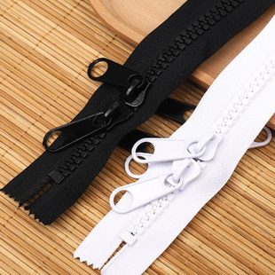 户外帐篷拉链10号树脂双向双面拉头双头闭口加宽特大牙工程棚蓬房