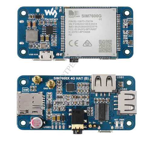 树莓派4GSIM7600G-H扩展板兼容4G3G2G全球通多频段