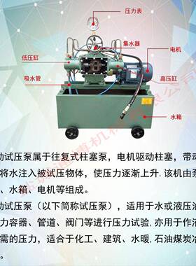 便携测压双缸容器打压机DSY电动试压泵容器锅炉测压设备