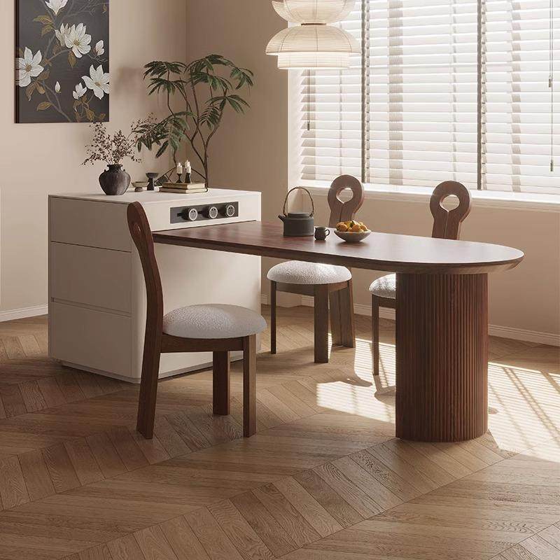 中古风岩板岛台加餐桌一体家用可伸缩胡桃色餐厅全实木多功能倒台,收纳整理,烫衣板及配件,淘宝优惠券,粉丝福利购,淘宝优惠卷