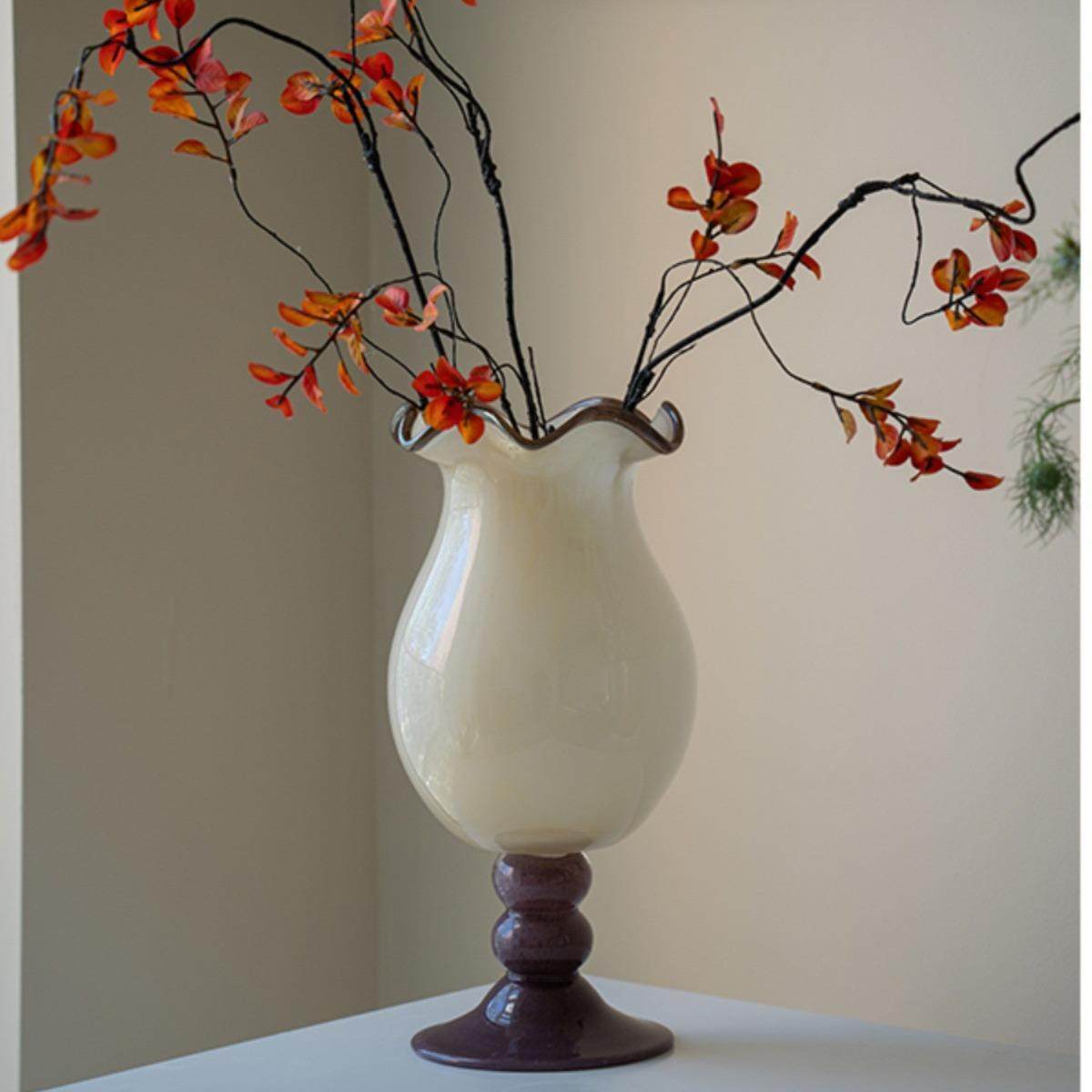 法式中古风灯花瓶摆件桌面装饰高级感客厅斗柜玻璃花器水养鲜花,纺织面料/辅料/配套,纺织机械配件,淘宝优惠券,粉丝福利购,淘宝优惠卷