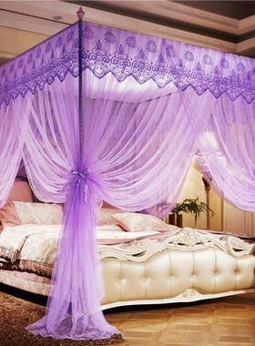 红色蚊帐婚庆宫廷结婚陪嫁帐子浪漫新婚1.8m床纹帐家用婚房中式风