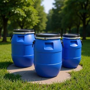 加厚抱箍桶60公斤工厂羊绒助剂款密封60L化工包装桶60L升法兰桶