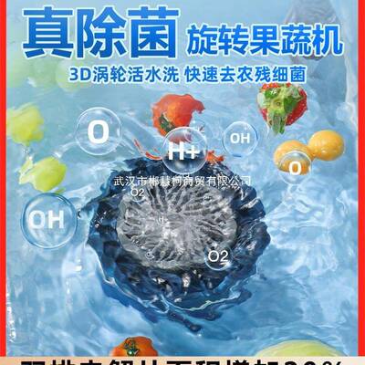 CREATIVECHEF转转果蔬清洗机净化器消毒机自动洗水果蔬菜神器除菌