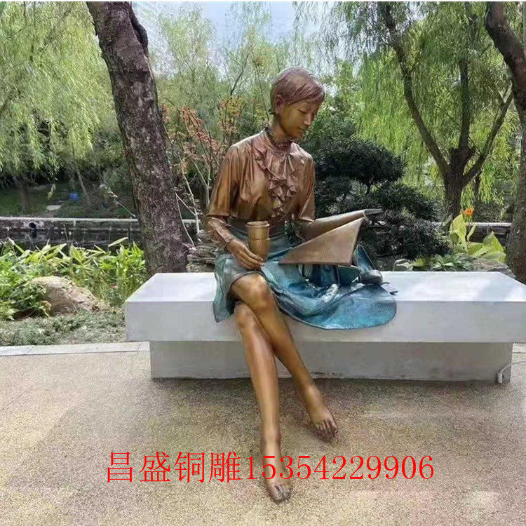 公园长椅系列人物雕塑铸铜古代人物农耕人物雕塑直销