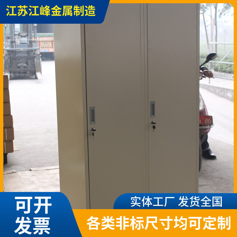 彩色更衣柜员工柜智能带锁储物柜双门开健身房存放个人物品专用柜