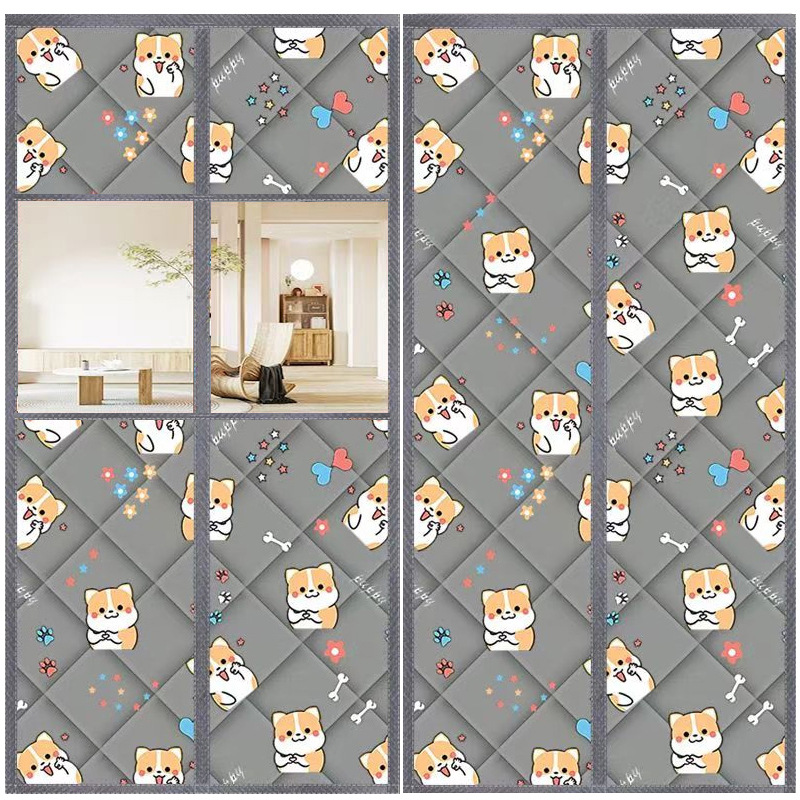 冬季棉门帘加厚家用空调保暖保温防风隔断帘挡风防寒免打孔自吸帘