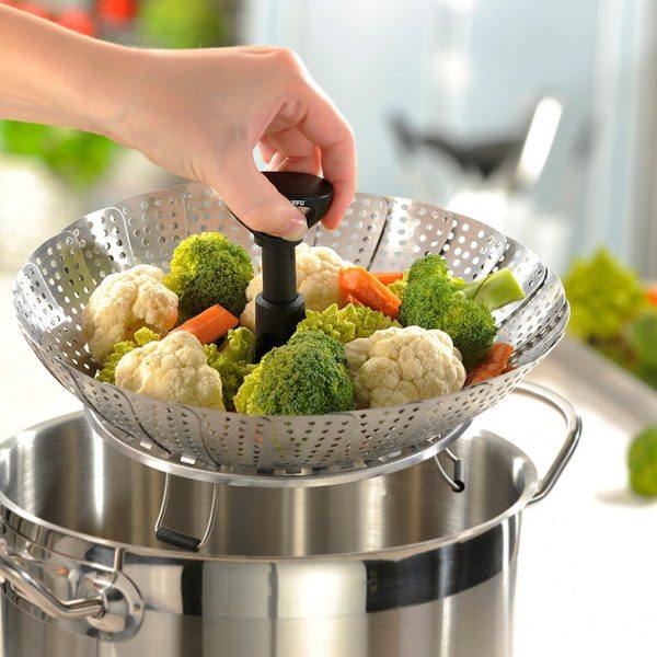 德国GEFU 高品质不锈钢折叠蒸屉 家用多功能蒸格蒸笼蒸菜鱼小工具,厨房/烹饪用具,蒸格/蒸片/蒸架,淘宝优惠券,粉丝福利购,淘宝优惠卷