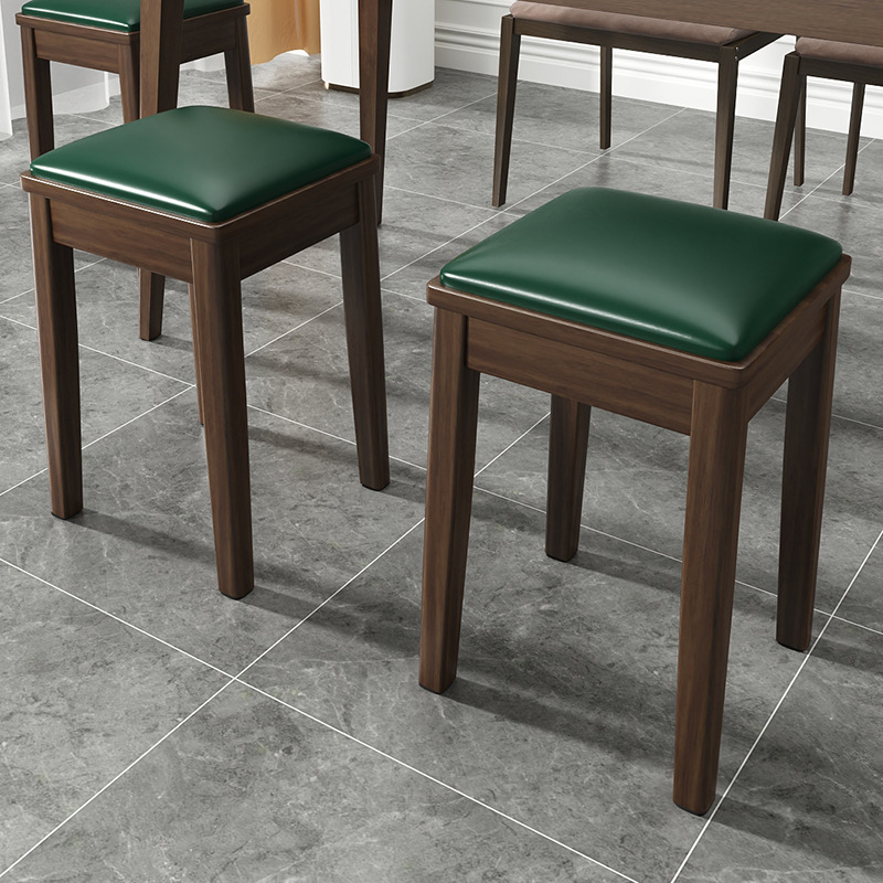 凳子家用现代简约实木凳子方凳椅子可叠放凳餐桌客厅软包餐凳轻奢