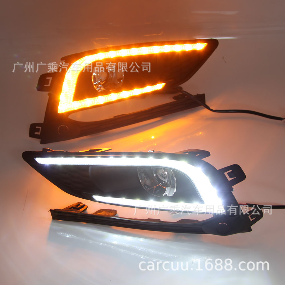 适用于15-18款雪佛兰科鲁兹LED日间行车灯U型三色日行灯