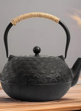 1800ml多款大铁壶铁茶壶烧水泡茶带过滤网日式手工铸铁壶茶壶茶具