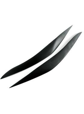 适用于宝马F10F185系520525535liL黑色树脂灯眉眼眉大灯装饰条