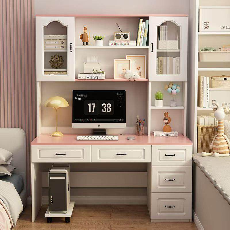 实木书桌书柜一体组合书架家用电脑简约卧室学生学习桌子写字台00,农用物资,其他肥料,淘宝优惠券,粉丝福利购,淘宝优惠卷