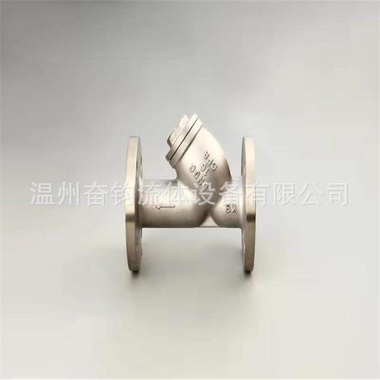 Y型法兰过滤器304316L不锈钢法兰式y型过滤器GL41W-16P重型管道