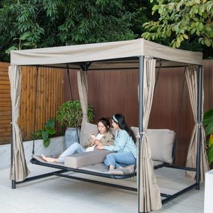 子力户外秋千摇椅庭院室外吊椅别墅院子阳台露天露台铸铝秋千吊床