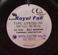 现货ROYALFANTYPEUT675D-TP200VAC43/40W172*150*55质保2年