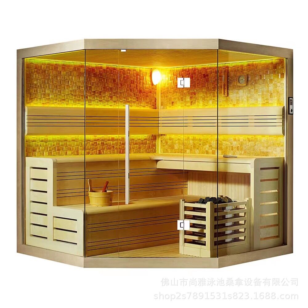 1101S远红外线桑拿房木质发汗房碳晶板汗蒸设备杉木汗蒸房热疗
