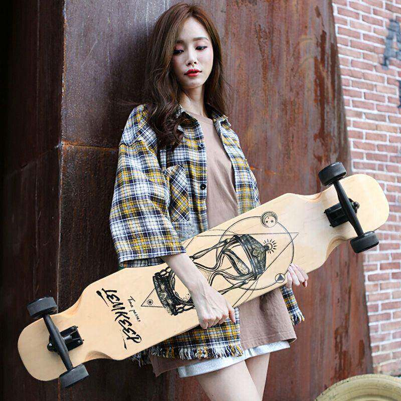 初学者滑板长板滑板女成人男生女生学生代步板舞板青少年四轮滑板