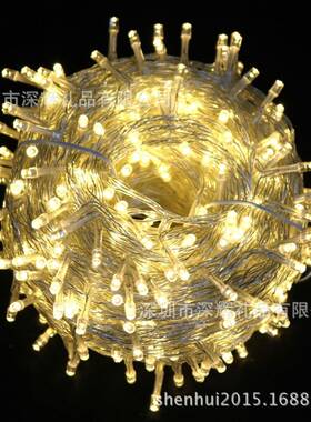 新款低压LED窗帘灯串婚庆节日装饰彩灯100米1000头低压彩灯串灯