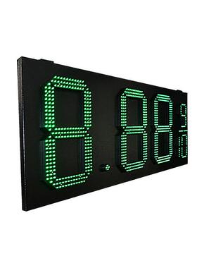 户外大尺寸LED显示屏绿色数字15英寸防雨数字铁箱加油站Led油价牌