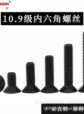 10.9级公制沉头内六角平头内六角黑色螺栓 DIN7991M8M10M12M16M20