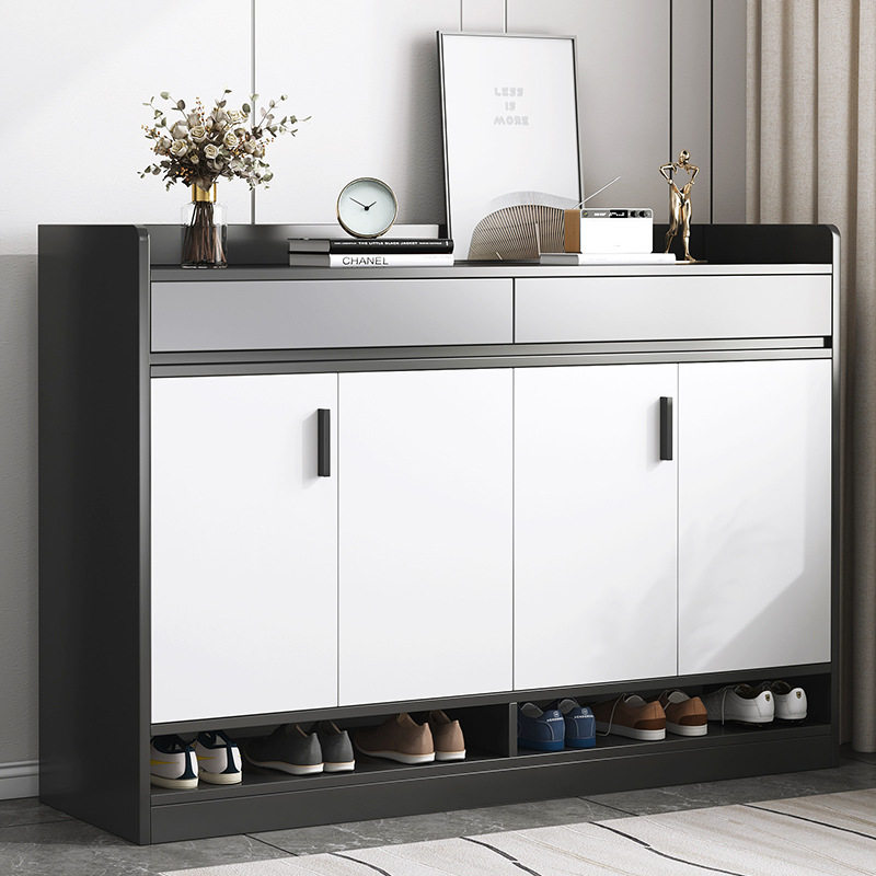 鞋柜家用门口室内带挂衣架一体储物柜新款2025爆款玄关柜入门鞋架