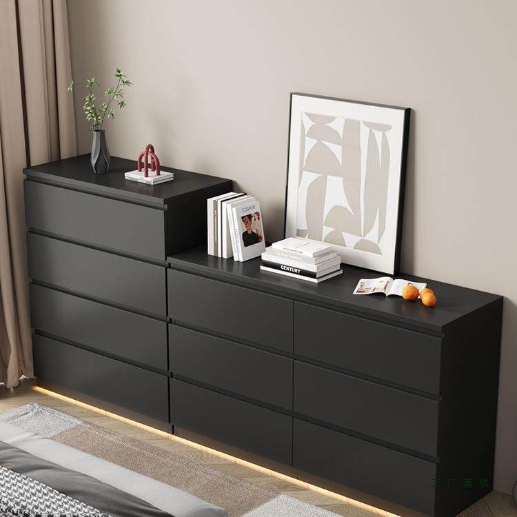 简约现代黑色八斗柜网红储物柜客厅置物柜卧室床尾柜抽屉收纳柜子,收纳整理,烫衣板及配件,淘宝优惠券,粉丝福利购,淘宝优惠卷