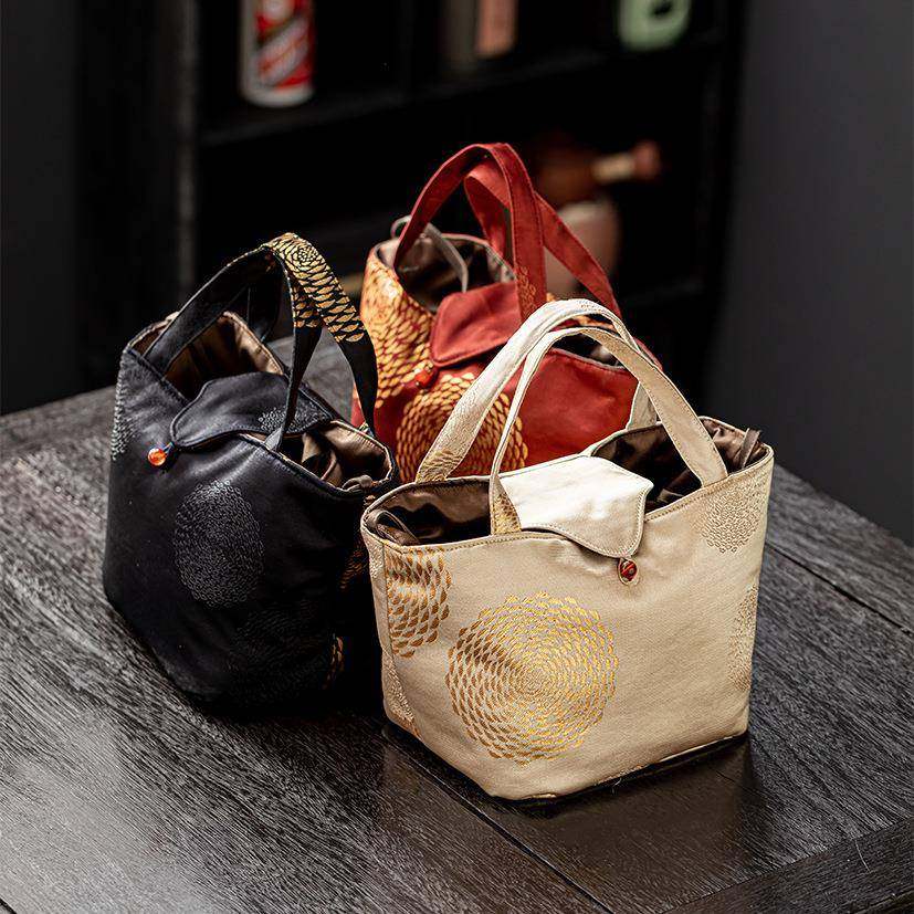 织锦旅行茶具收纳包袋快客杯日式户外手提便携大容量收纳盒布艺包,纺织面料/辅料/配套,纺织机械配件,淘宝优惠券,粉丝福利购,淘宝优惠卷