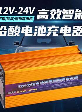 电动叉车充电器12V30A24V18A堆高车洗地机铅酸电池充电机多种规格