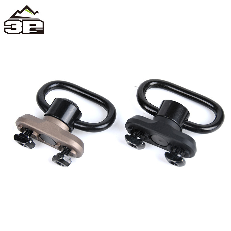 3PS 绳金属旋转QD扣底座Mlok快拆Keymod单点双点背带扣马盖普