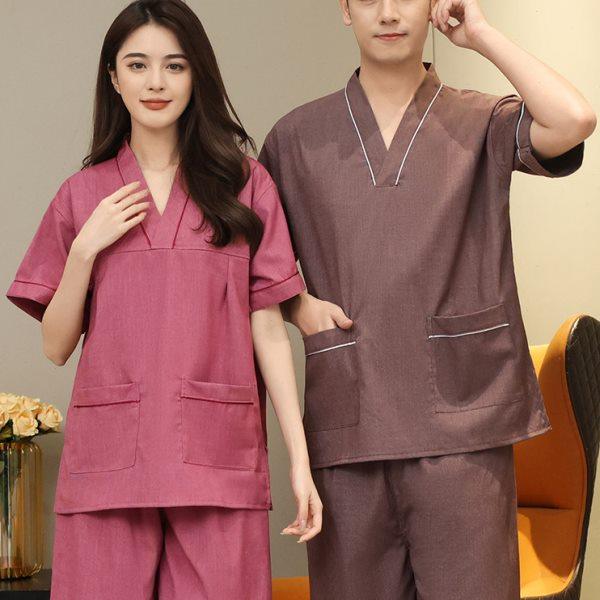 高档苎麻汗蒸服男款大码洗浴中心洗浴服桑拿服女款浴服男款足浴店,居家布艺,汗蒸服,淘宝优惠券,粉丝福利购,淘宝优惠卷