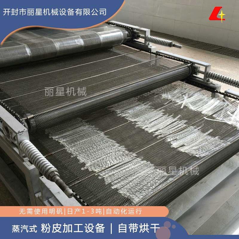 粉皮机自动化设备室内运行,丽星涂布式粉皮设备带烘干可四季作业