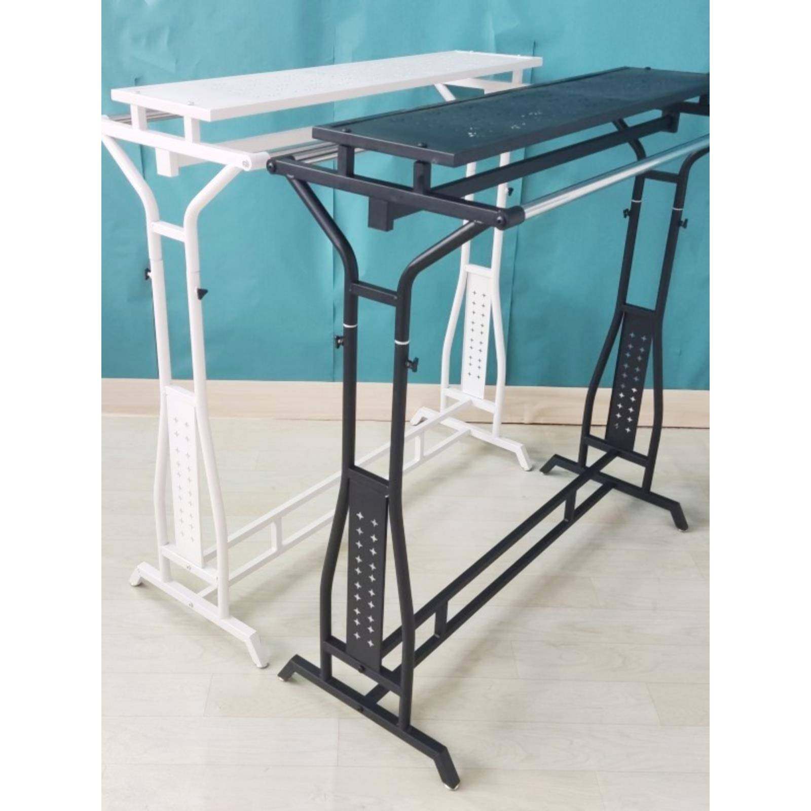 cs铁艺服装店展示架落地式双杠侧挂衣架女装店中岛架展示架衣服货