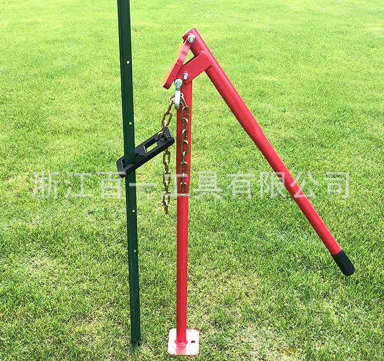 配链条和钢Y/T型立柱拔桩头的柱拉拔器柱栅栏钉桩器钢柱拔出器