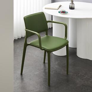休闲靠背扶手椅餐椅家用汽车4S店洽谈桌椅子现代简约可堆叠书桌椅